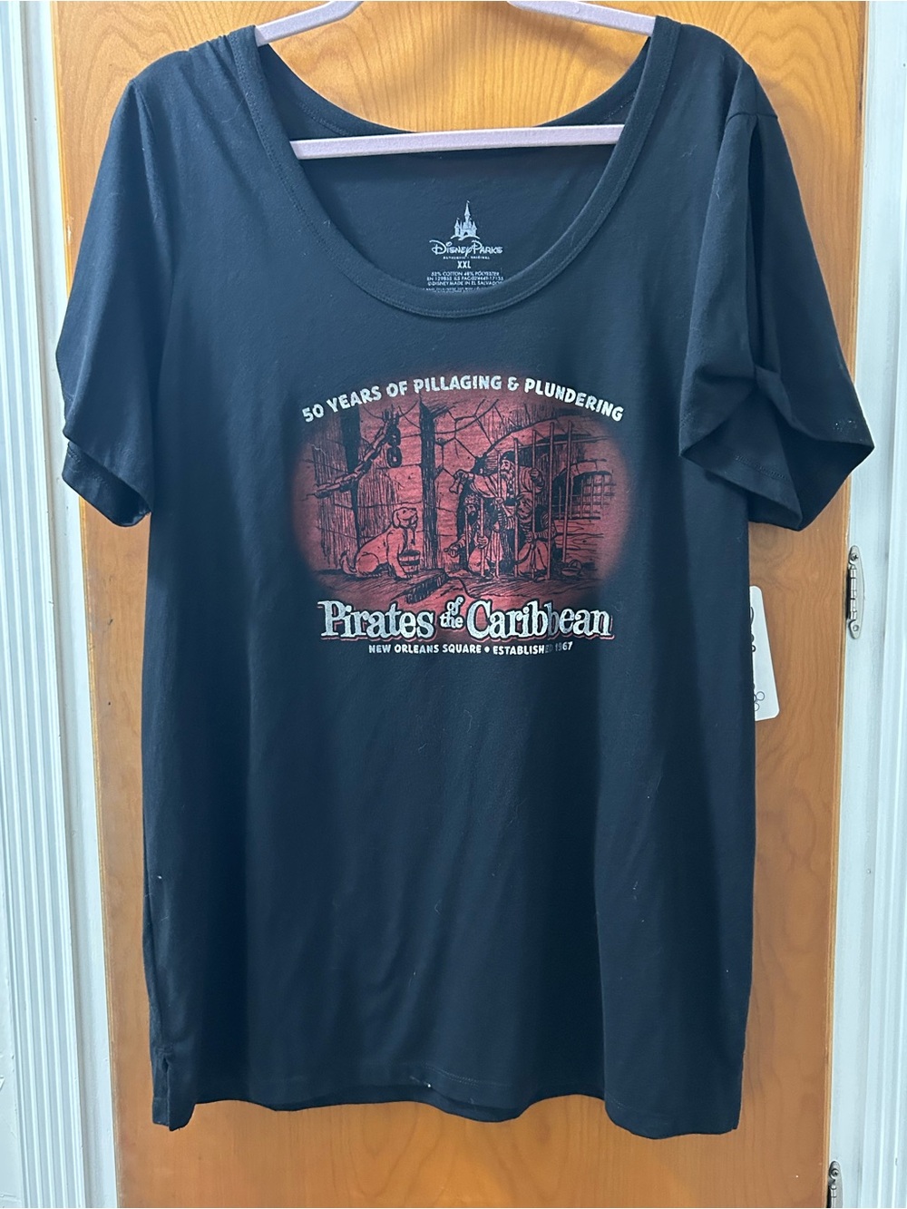 D23 Expo Disney Pirates of the Caribbean Black Graphic Tee